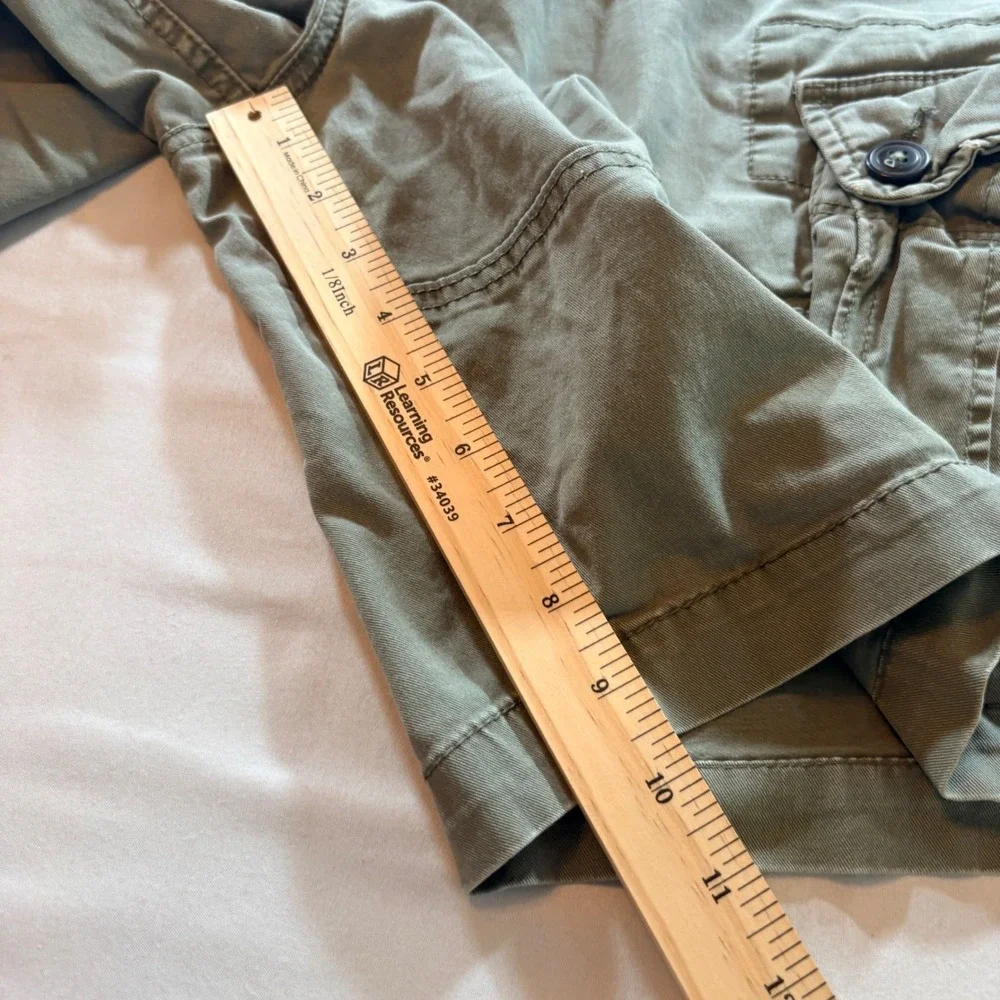 Aero Cargo Shorts Mens 38 Olive Green Cotton Stretch Casual Outdoor Hiking